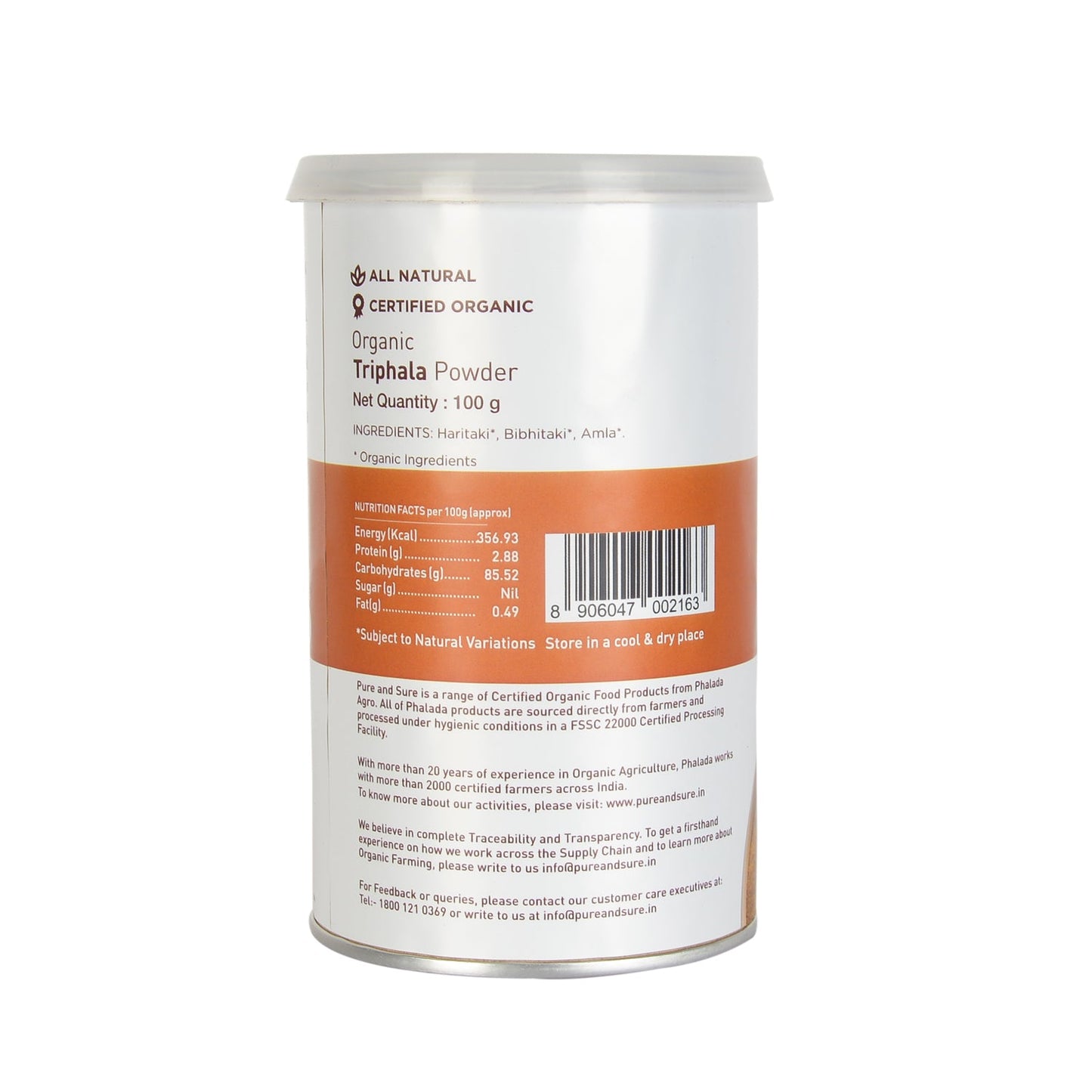Organic Triphala Powder-100Gms - Phalada Pure & Sure