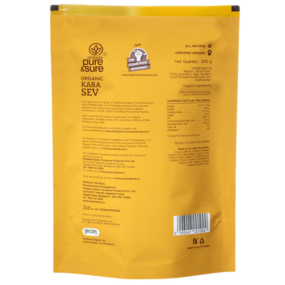 Organic Kara Sev-200Gms - Phalada Pure & Sure
