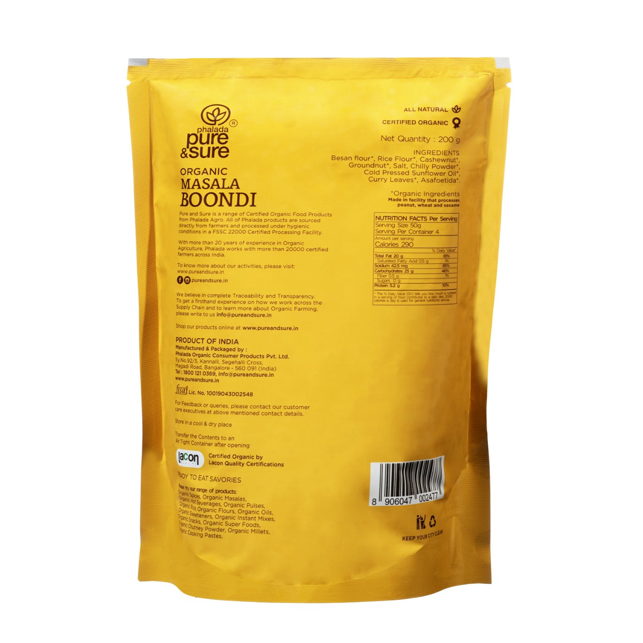 Organic Masala Boondi-200Gms - Phalada Pure & Sure