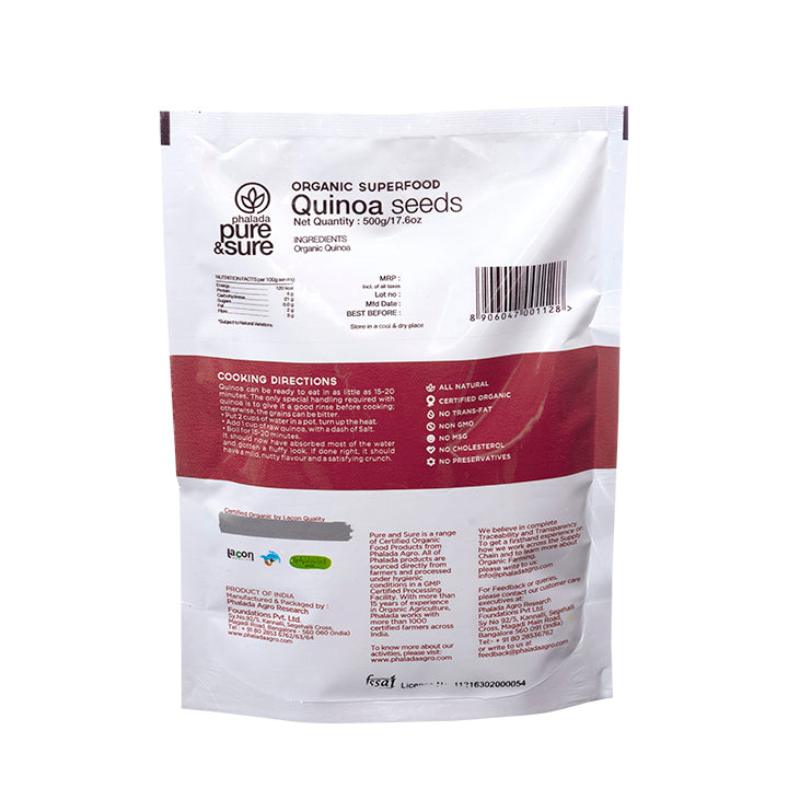 Organic Quinoa Seeds-500Gms - Phalada Pure & Sure