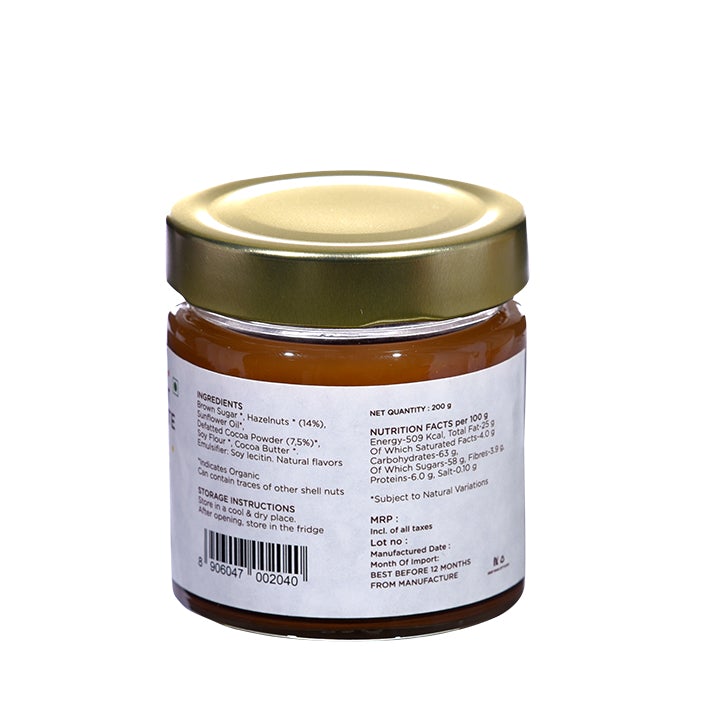 Organic Chocolate Hazelnut Spread - Phalada Pure & Sure