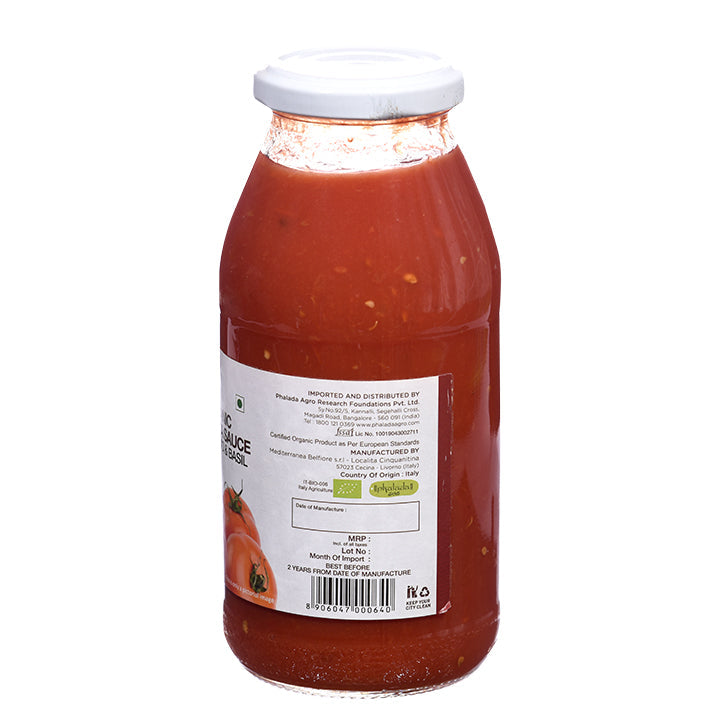 Organic Pasta Sauce Tomato & Basil - 190Gm - Phalada Pure & Sure