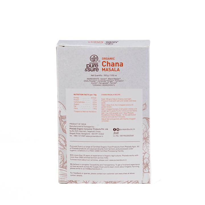 Organic Chana Masala-100Gms - Phalada Pure & Sure