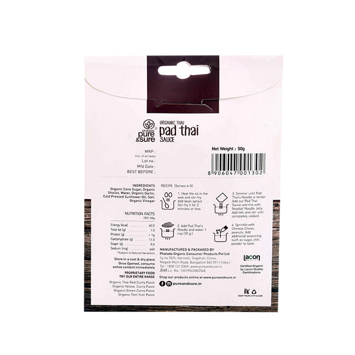 Organic Pad Thai Sauce-50Gms - Phalada Pure & Sure