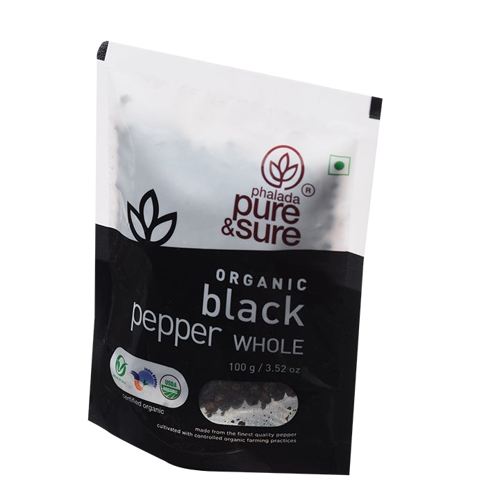 Organic Black Pepper Whole-100Gms - Phalada Pure & Sure