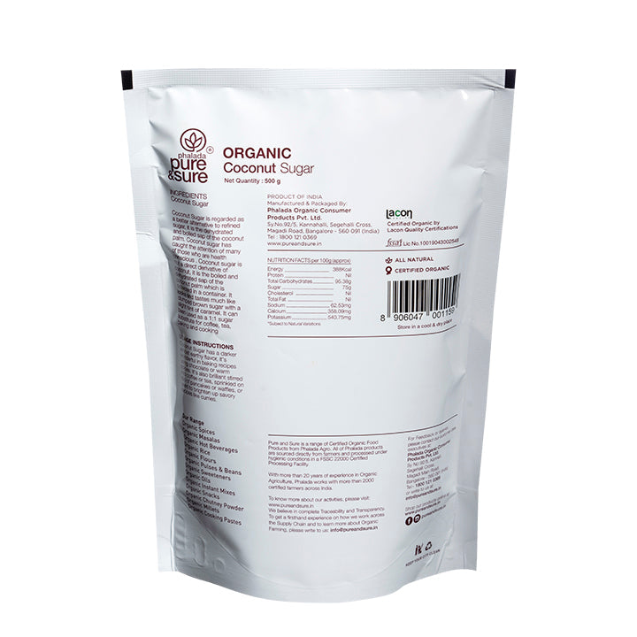 Organic Coconut Sugar-500Gms - Phalada Pure & Sure