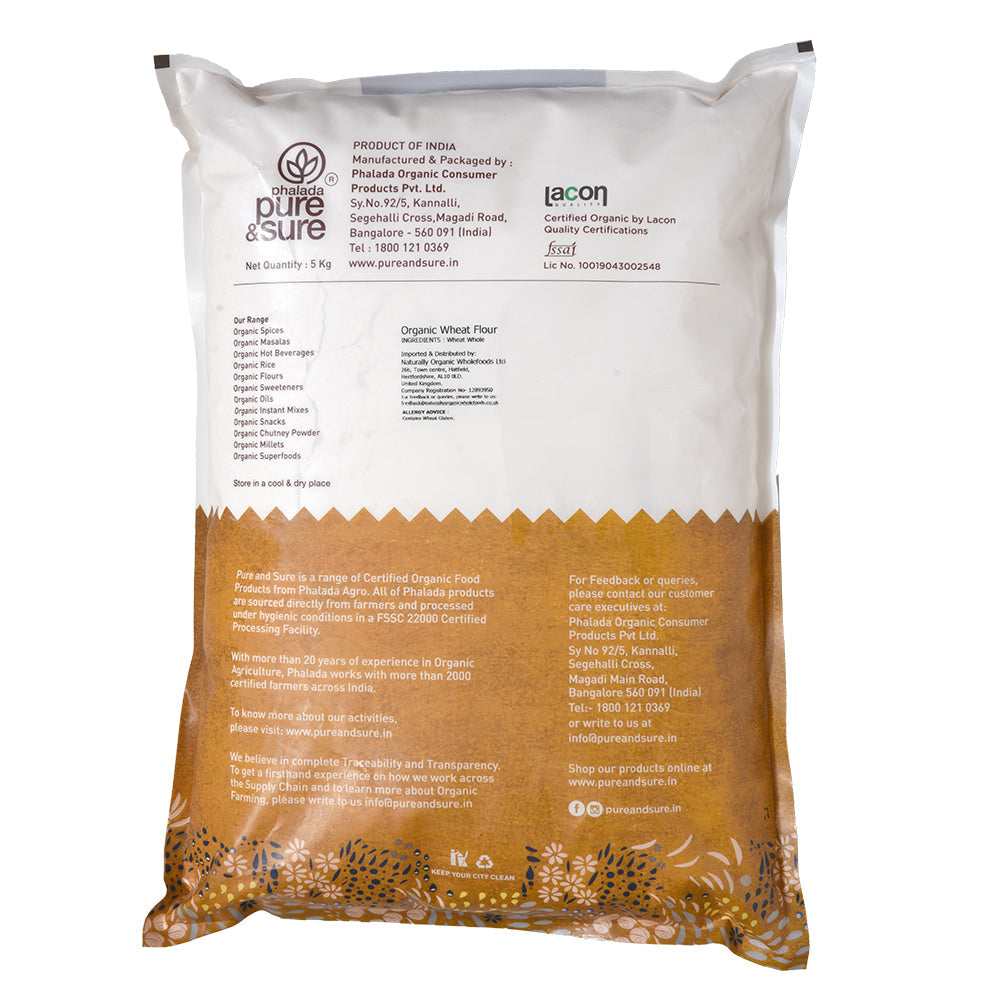 Organic Wheat Flour - 5 kg - Phalada Pure & Sure