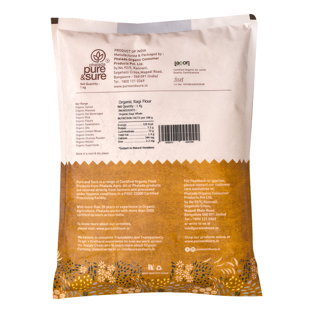 Organic Ragi Flour-1kg - Phalada Pure & Sure