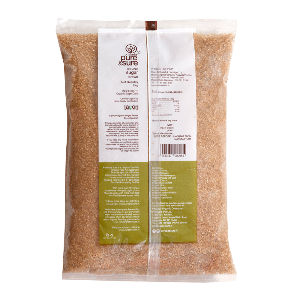 Organic Sugar Brown-1kg - Phalada Pure & Sure