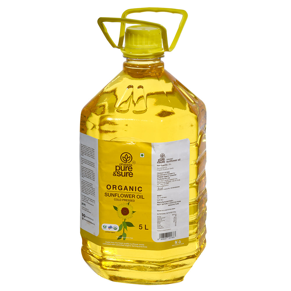 Organic Sun Flower Oil - 5ltr - Phalada Pure & Sure