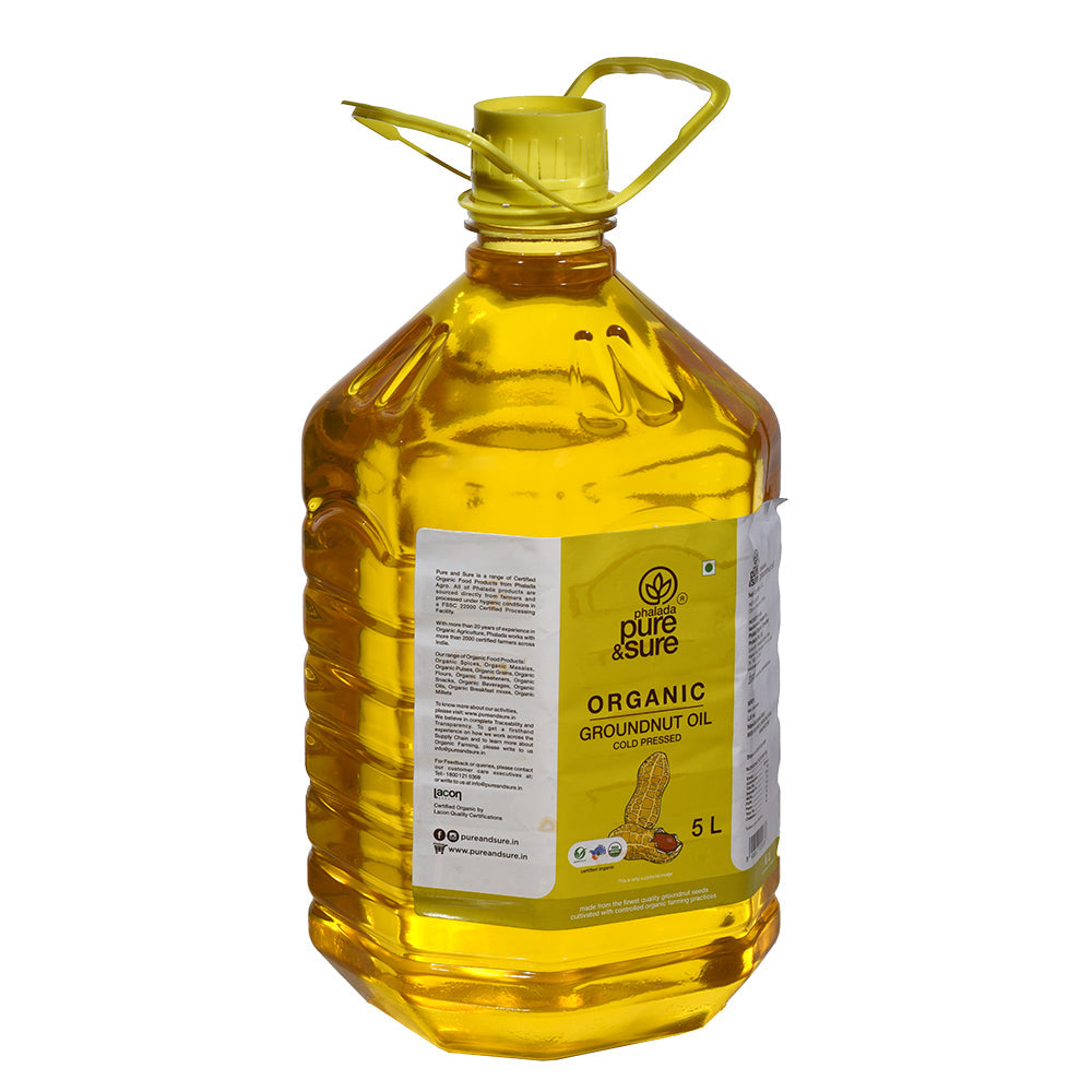ORGANIC GROUNDNUT OIL - 5 LTR. - Phalada Pure & Sure