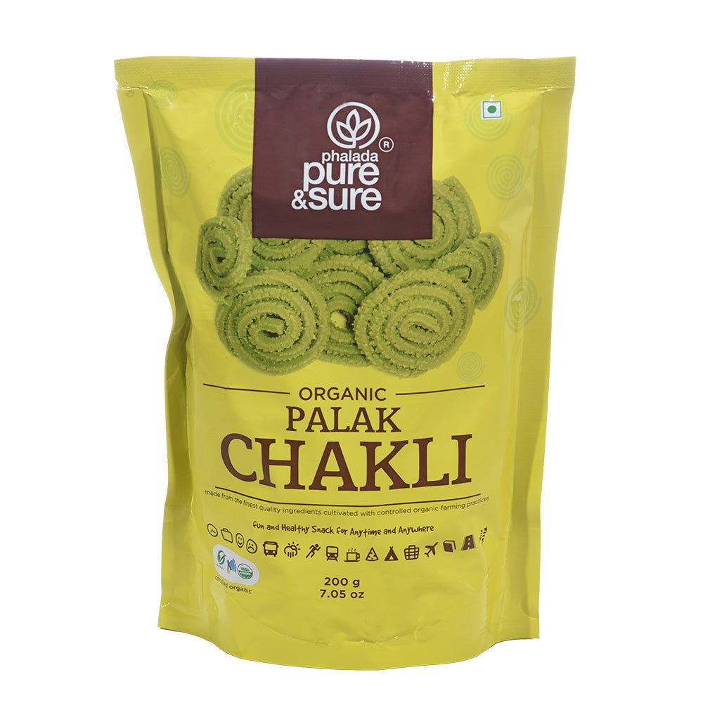 Organic Palak Chakli-200Gms - Phalada Pure & Sure