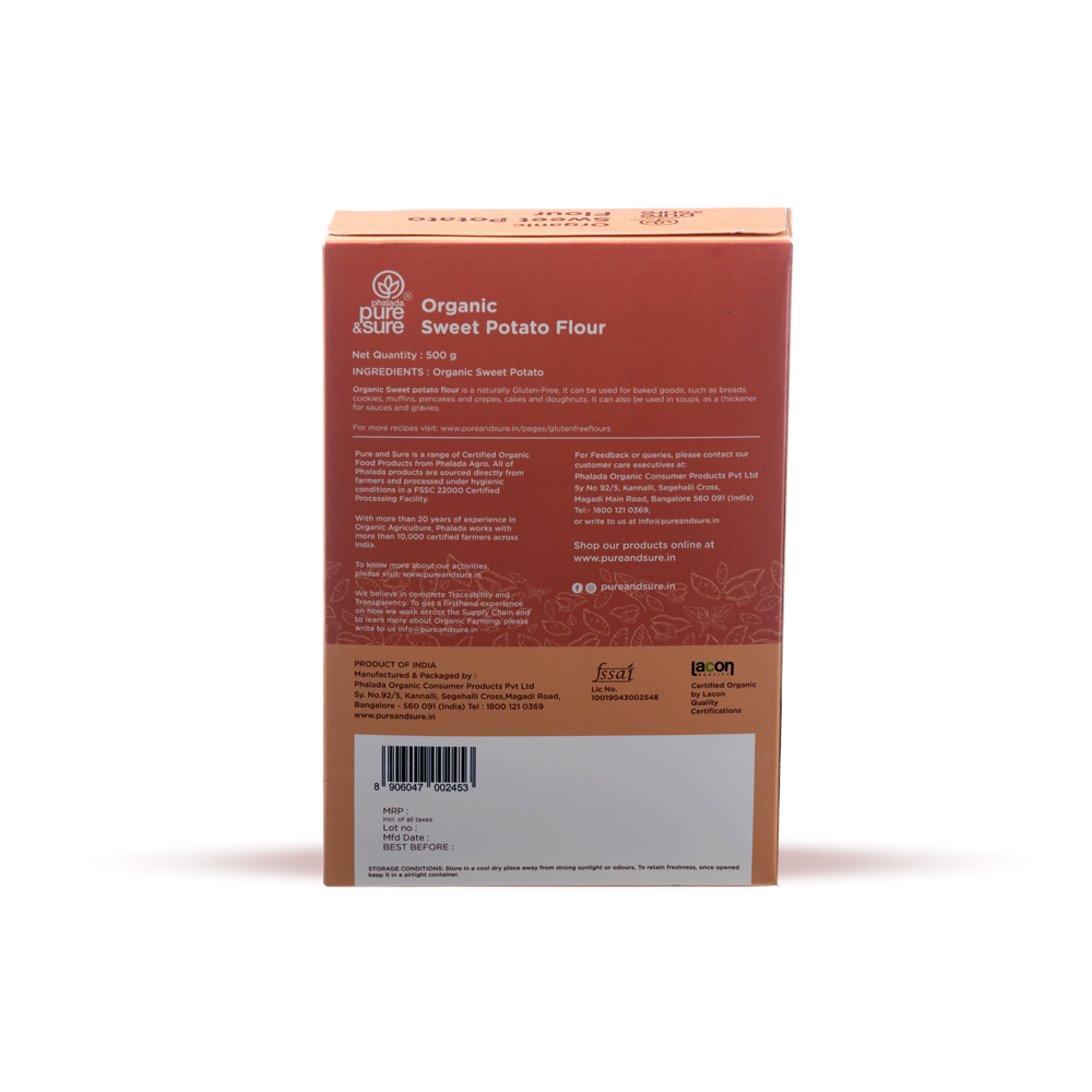 Organic Gluten-Free Sweet Potato flour - Phalada Pure & Sure