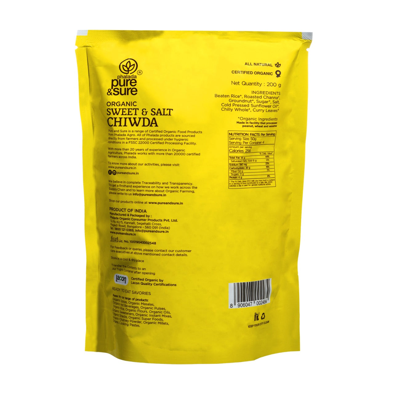 Organic Sweet & Salt Chiwda - 200 gms - Phalada Pure & Sure