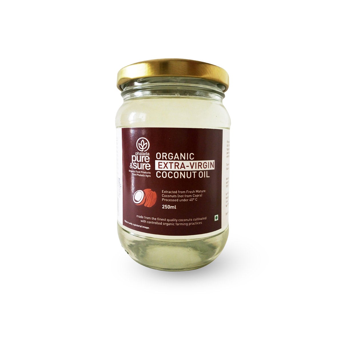 Organic Extra virgin Coconut Oil-250ml - Phalada Pure & Sure