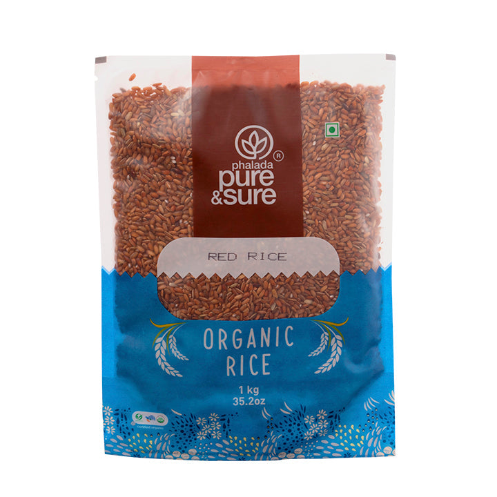Organic Red Rice-1 Kg - Phalada Pure & Sure