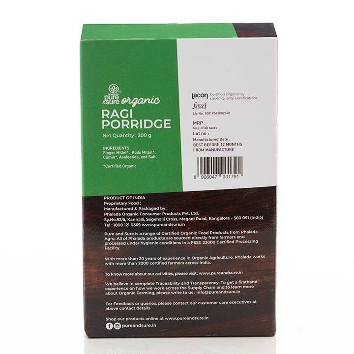 Organic Ragi Porridge-200Gms - Phalada Pure & Sure