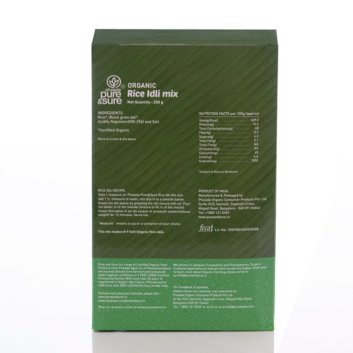 Organic Rice Idly MIX-250Gms - Phalada Pure & Sure