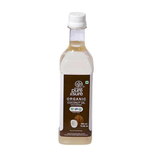 Organic Cold Pressed Coconut Oil - 500ml - Phalada Pure & Sure