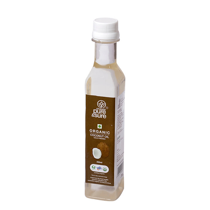 Organic Cold Pressed Coconut Oil - 250ml - Phalada Pure & Sure