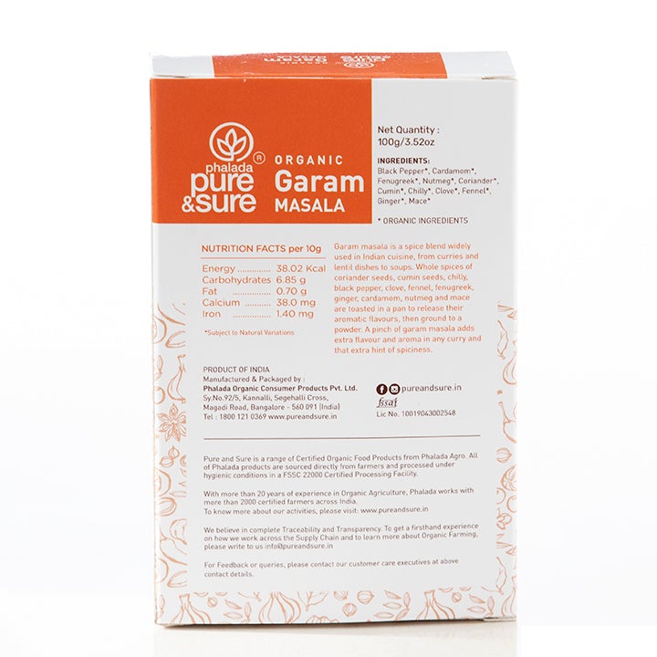 Organic Garam Masala-100Gms - Phalada Pure & Sure