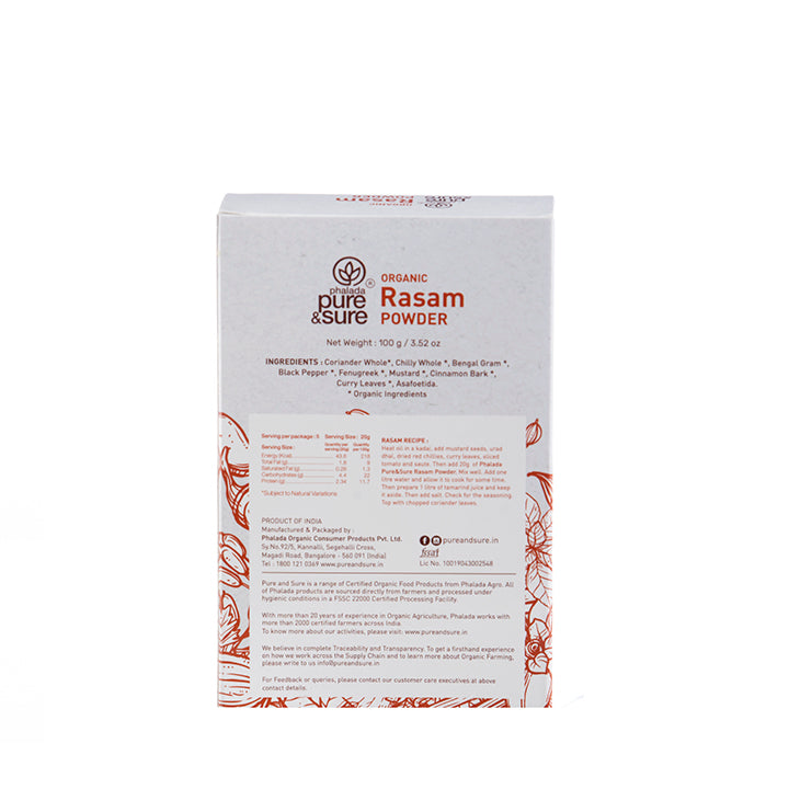 Organic Rasam Powder-100Gms - Phalada Pure & Sure