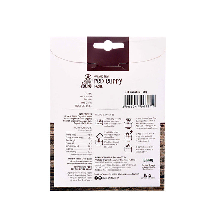 Organic Red Curry Paste-50Gms - Phalada Pure & Sure