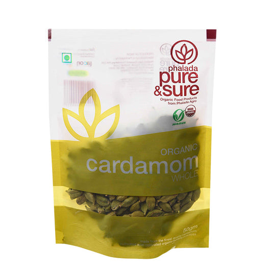 Organic Cardamom Whole-50Gms - Phalada Pure & Sure