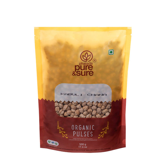 Organic Kabuli Chana - 500 Gms - Phalada Pure & Sure