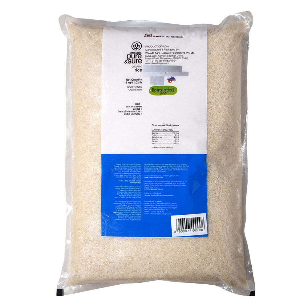 Organic Polished Rice - 5 kg - Phalada Pure & Sure
