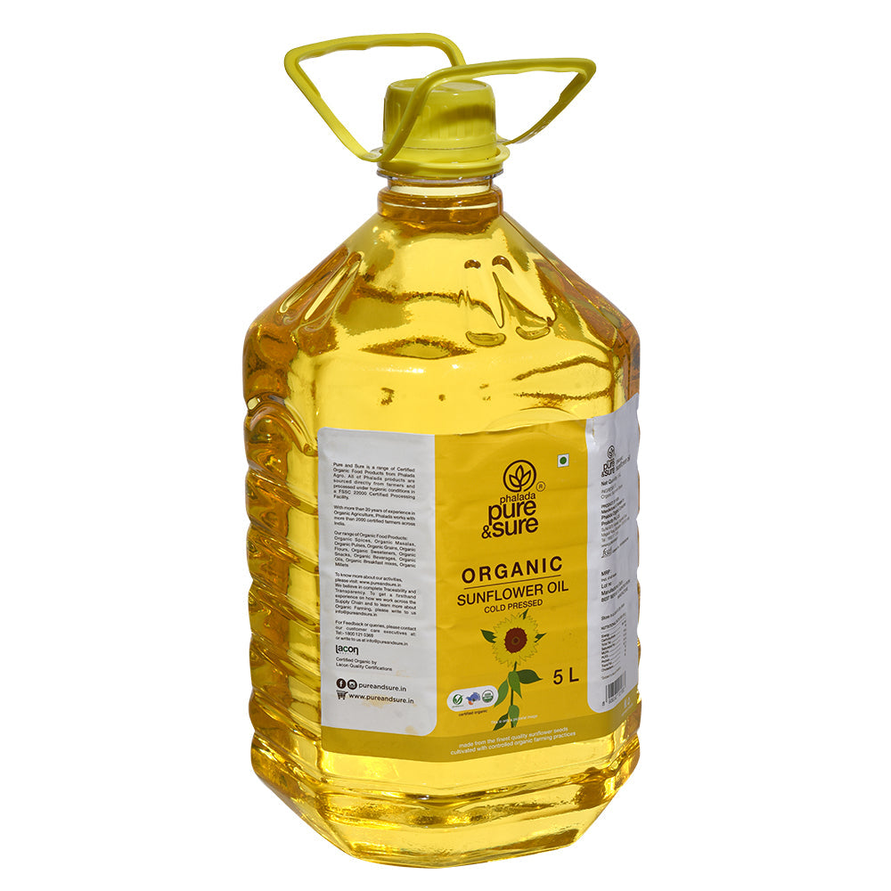 Organic Sun Flower Oil - 5ltr - Phalada Pure & Sure