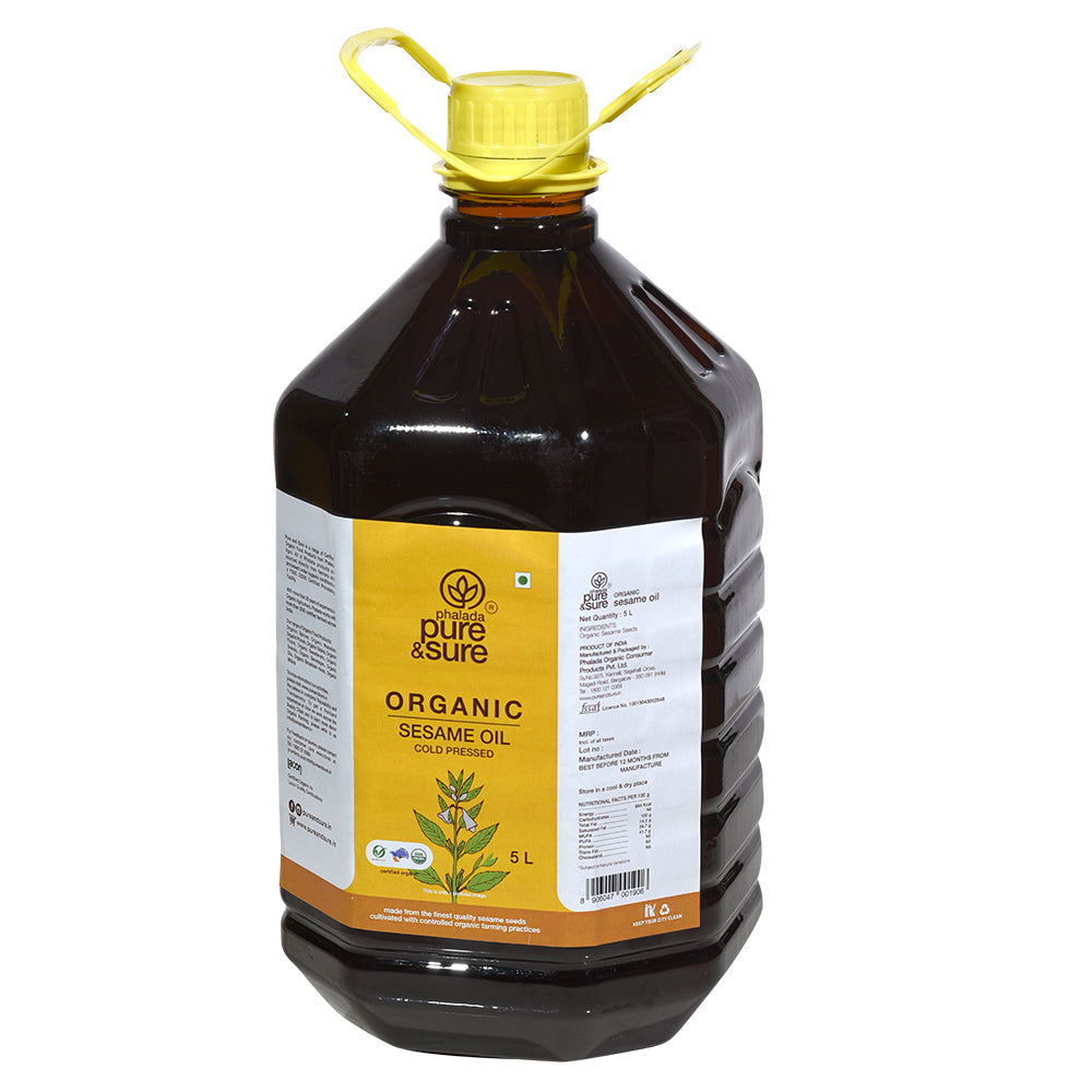 Organic Sesame Oil - 5 Ltr. - Phalada Pure & Sure