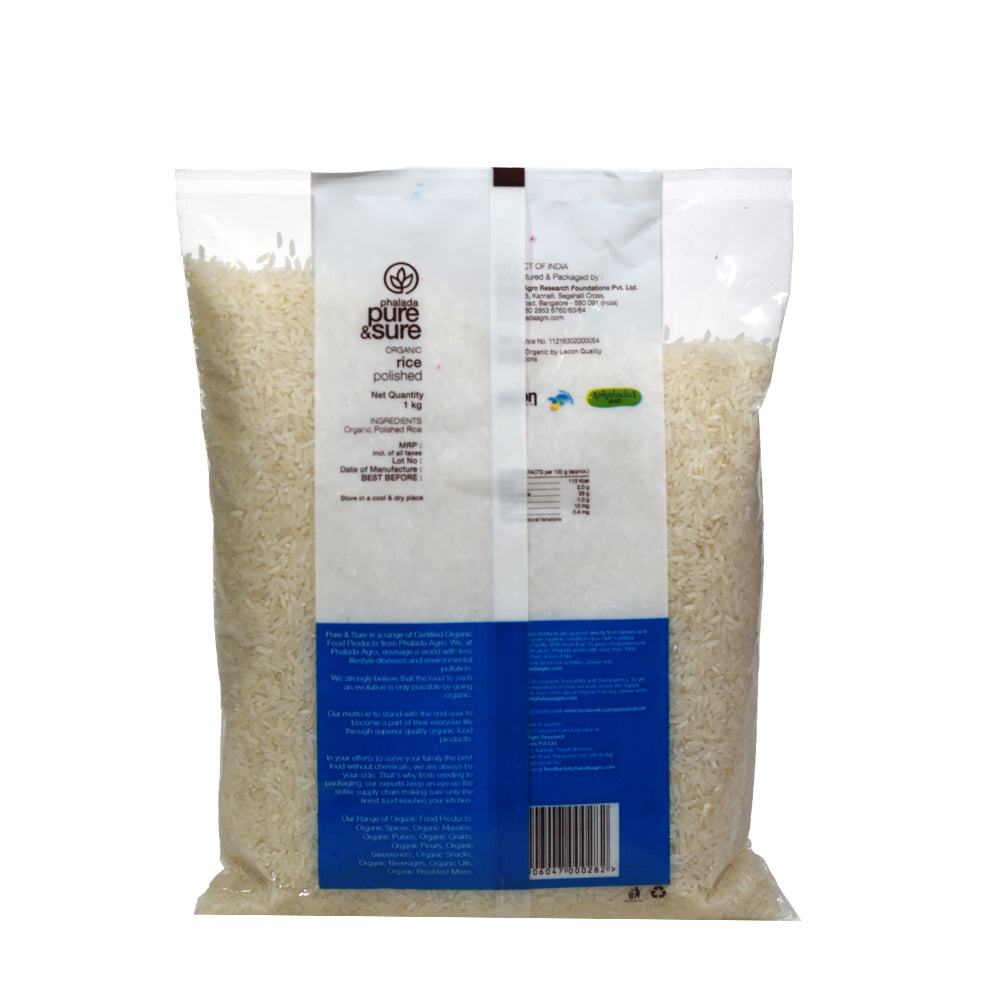 Organic Polished Rice - 1 kg - Phalada Pure & Sure