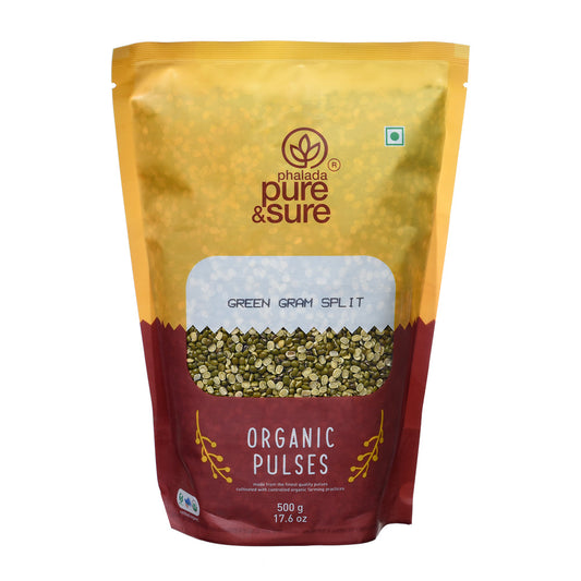 Organic Green Gram SPLIT - 500 Gms - Phalada Pure & Sure