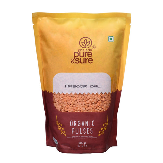 Organic Masoor Dal - 500 Gms - Phalada Pure & Sure