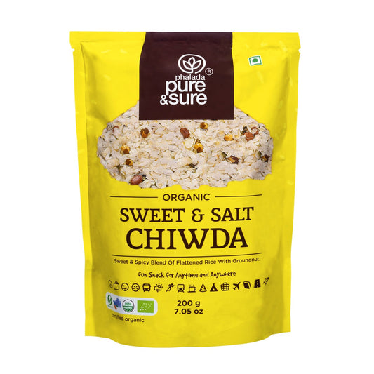 Organic Sweet & Salt Chiwda - 200 gms - Phalada Pure & Sure