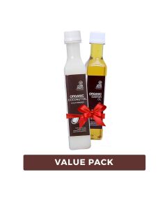 Organic Oil Combo (Coconut Oil : 250 ML + Castor Oil : 250 ML) - Phalada Pure & Sure